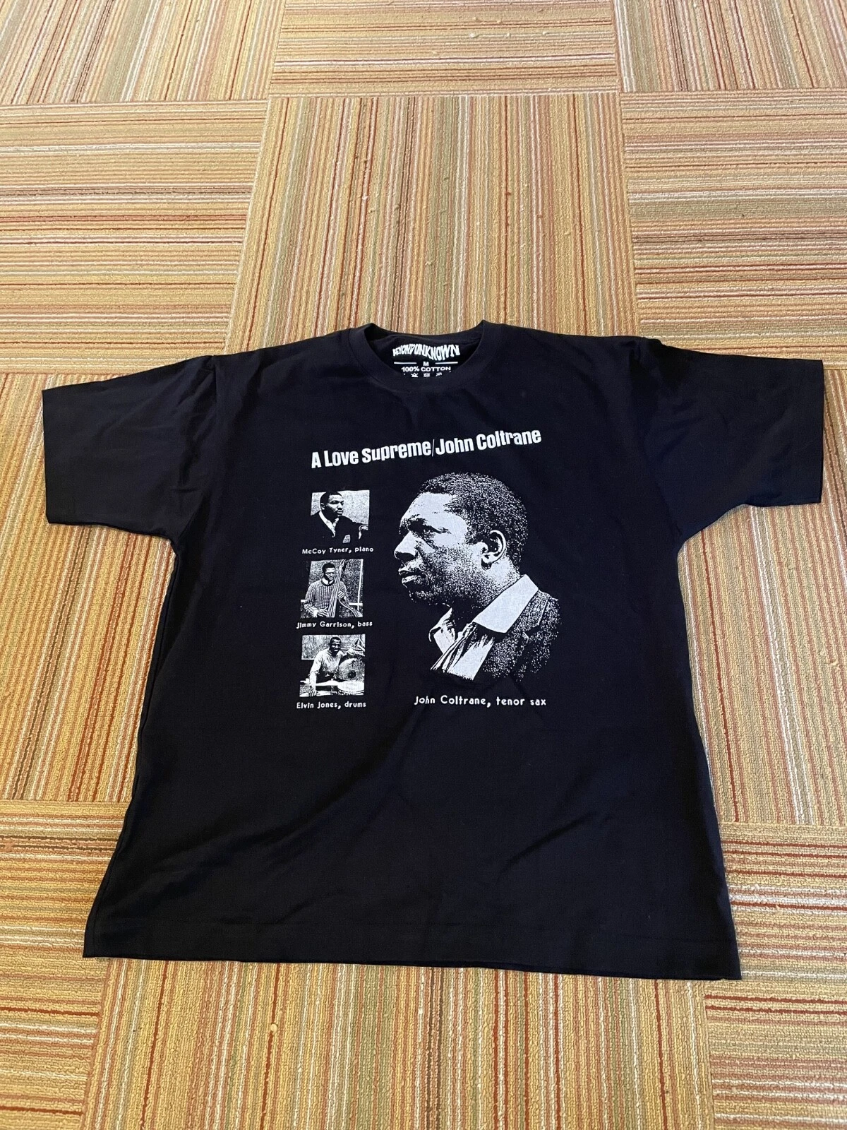 T shirt John Coltrane A Love Supreme taille M noir musique jazz