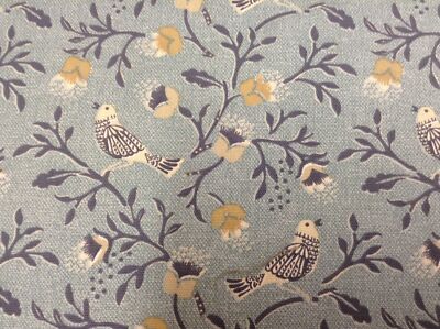 Nightingale SongBird blau Baumwollvorhang/Bastelstoff