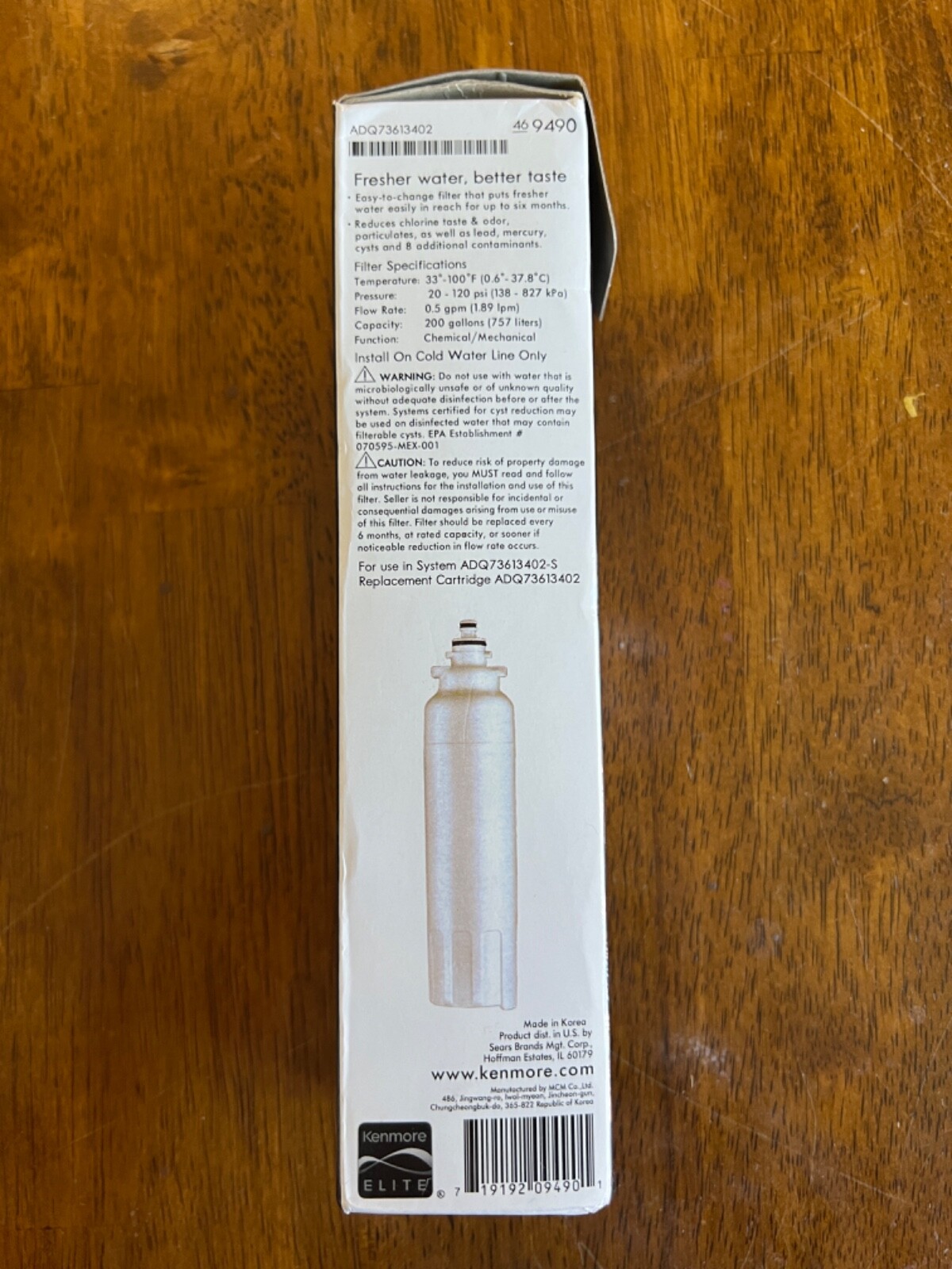 Kenmore Elite 469490 Refrigerator Water Filter eBay