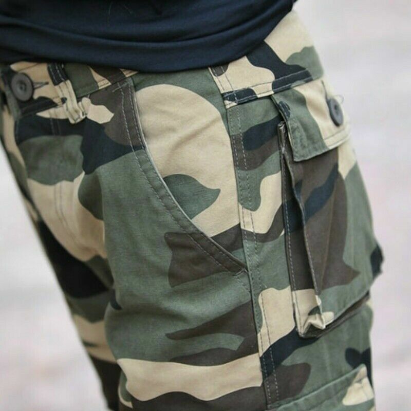 Pantalon Cargo Militaire Camouflage Femme - Taille 32 - Coton - Neuf Sans étiquettes