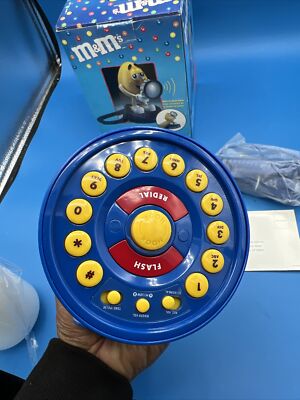 Vintage Yellow Peanut M&M Brand Mega Phone Landline Telephone