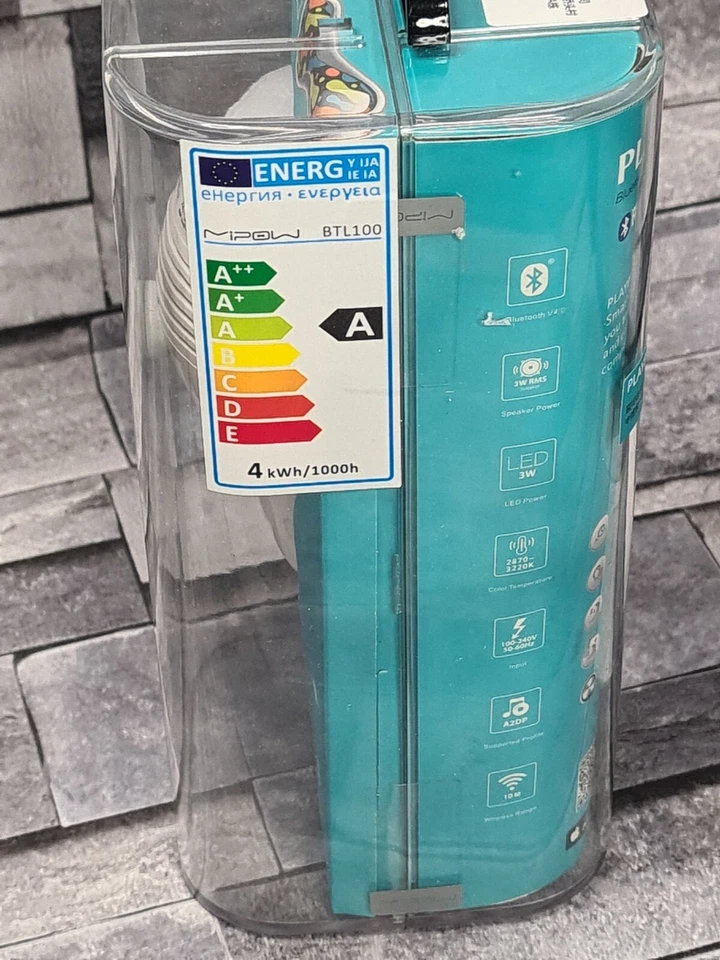 Mipow PLAYBULB Bluetooth Wireless Smart LED Speaker Light Bulb E27/26 - Image 3 of 4