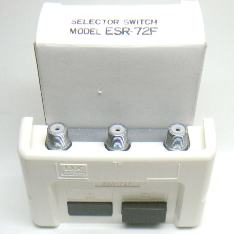 2 WAY DUAL COAXIAL CABLE SATELLITE TV ANTENNA GAME PUSH BUTTON SPLITTER SWITCH