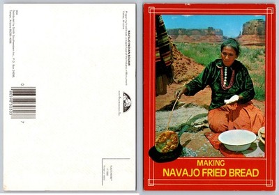 Navajo Woman Making Fried Bread Monument Valley Arizona Postcard