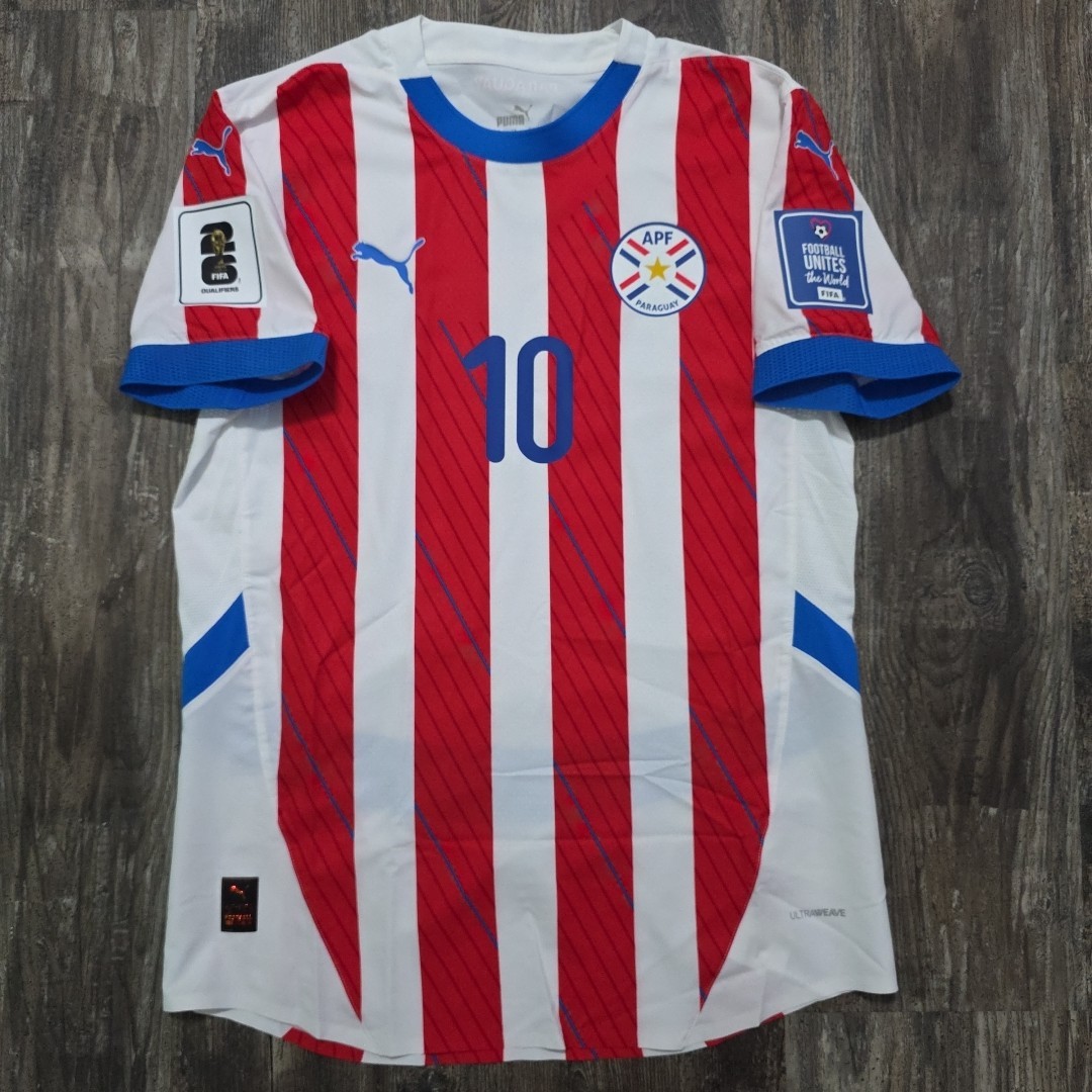 2024 Puma Paraguay Home Soccer Jersey Miguel Almiron Men M Player