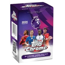 2026 Topps Chrome Premier League Soccer Factory Sealed Blaster Box