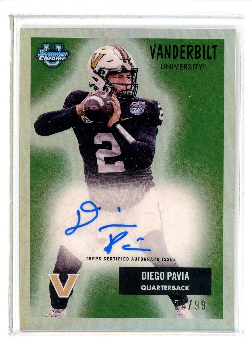 2025 Bowman Chrome University Diego Pavia 1955 Refractor Auto /99 (KD)