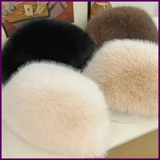 Hot Sale Fur Hat Women Warm Snow Ski Cap Female Faux Fox Fur Thick Warm