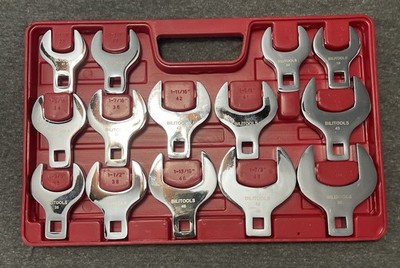 BILITOOLS 14 Piece Jumbo Crows Foot Wrench Set 1/2'' Drive Crowfoot Wrenches