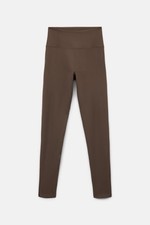 Girlfriend Collective 4008 Compressive High Rise Leggings Cropped Brown Sz XS