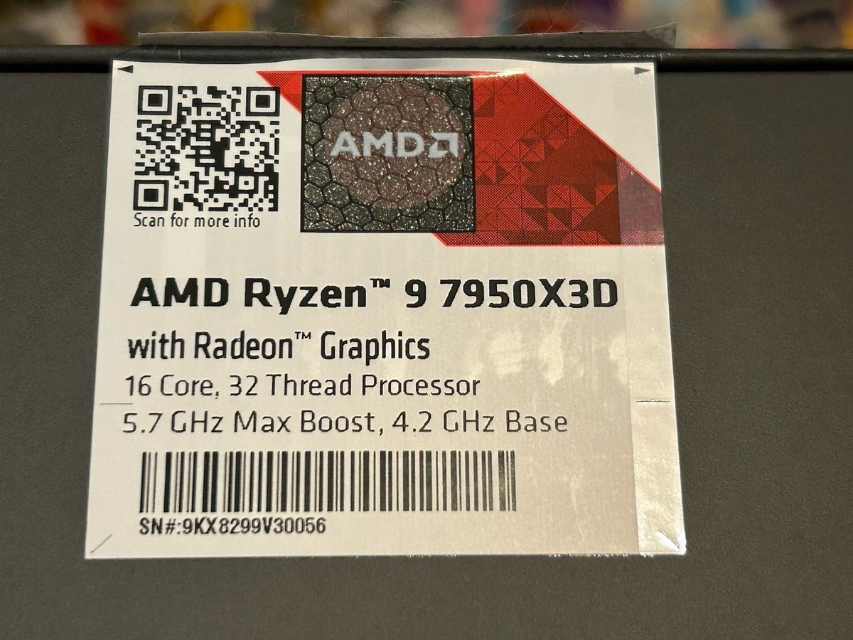 AMD Ryzen 9 7950X 3D 5.70GHz CPU (100-100000908WOF) for sale