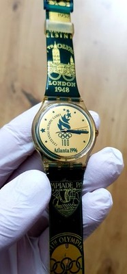 Swatch Atlanta 1996 Olympia Armbanduhr Watch, Vintage,Selten,Läuft, Batterie Neu