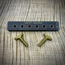 Vintage Style Telecaster Headstock Tuner Hole Drill Jig & Edge Guide