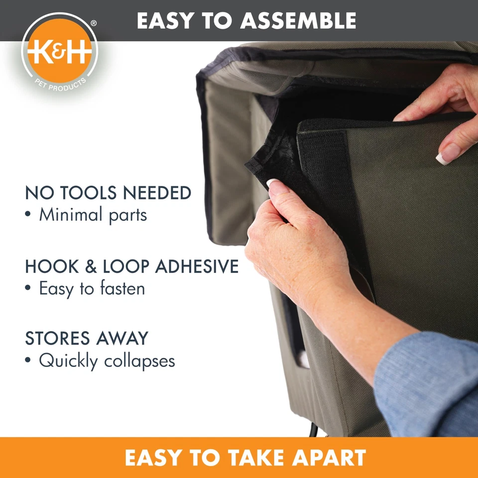 Casa climatizada para gatos al aire libre para refugio resistente a la intemperie con aislamiento de invierno 2 puertas Foto 4 de 4