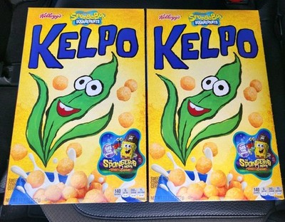 Two NEW 2026 Kellogg s SpongeBob Kelpo Cereal RARE Limited Release Movie Search