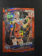 2025 Panini Prizm #104 Lucy Olsen Red Pandora /199 RC Rookie
