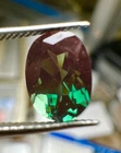 1.24ct Natural ?  Blue Green Labradorite ? Oval CUT 8mm C 6mm