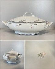 ZUPPIERA RISOTTIERA LEGUMIERA CERAMICA RICHARD GINORI DECORO ARGENTATO ART DECO
