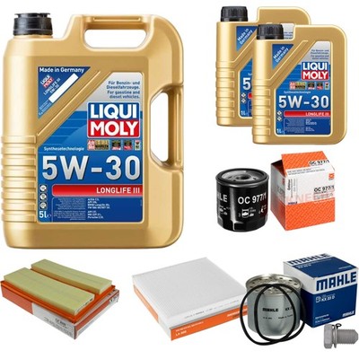 MAHLE Inspektionspaket 7 L Liqui Moly Longlife III 5W-30 für Audi A3 Sportback