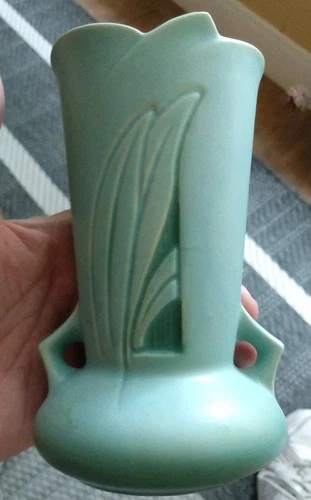 Vintage Roseville Silhouette Vase 780-6 AQUA Green Grass MCM Art Pottery