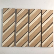 Hardwood Knife Scale Handle Blank Set Of 4 1.5  W 5  L 1/4  Thick 