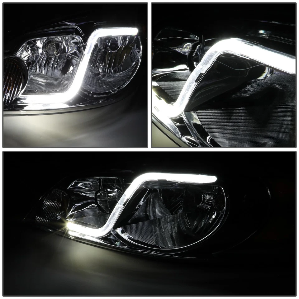 [LED DRL]PARA 06-16 CHEVY IMPALA LIMITED MONTE CARLO FAROS LÁMPARAS CROMADAS/CLARAS Foto 3 de 4