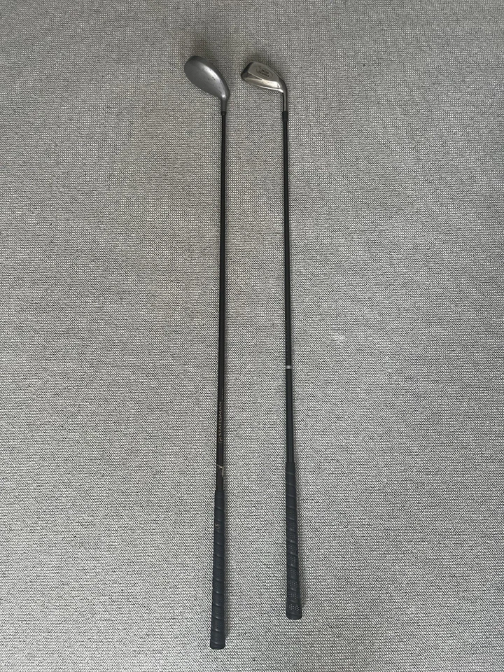 2 Vintage Utility Golf Clubs Texas Classic D Iron & Moment Power 3W - Image 2 of 4