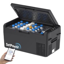 Setpower 12V Refrigerator 21 Quart Portable Freezer 50 21QT 3 years , Black