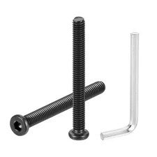 10Pcs 5/16-18x3" Furniture Bolt Nut Hex Socket Drive Round Head Screw