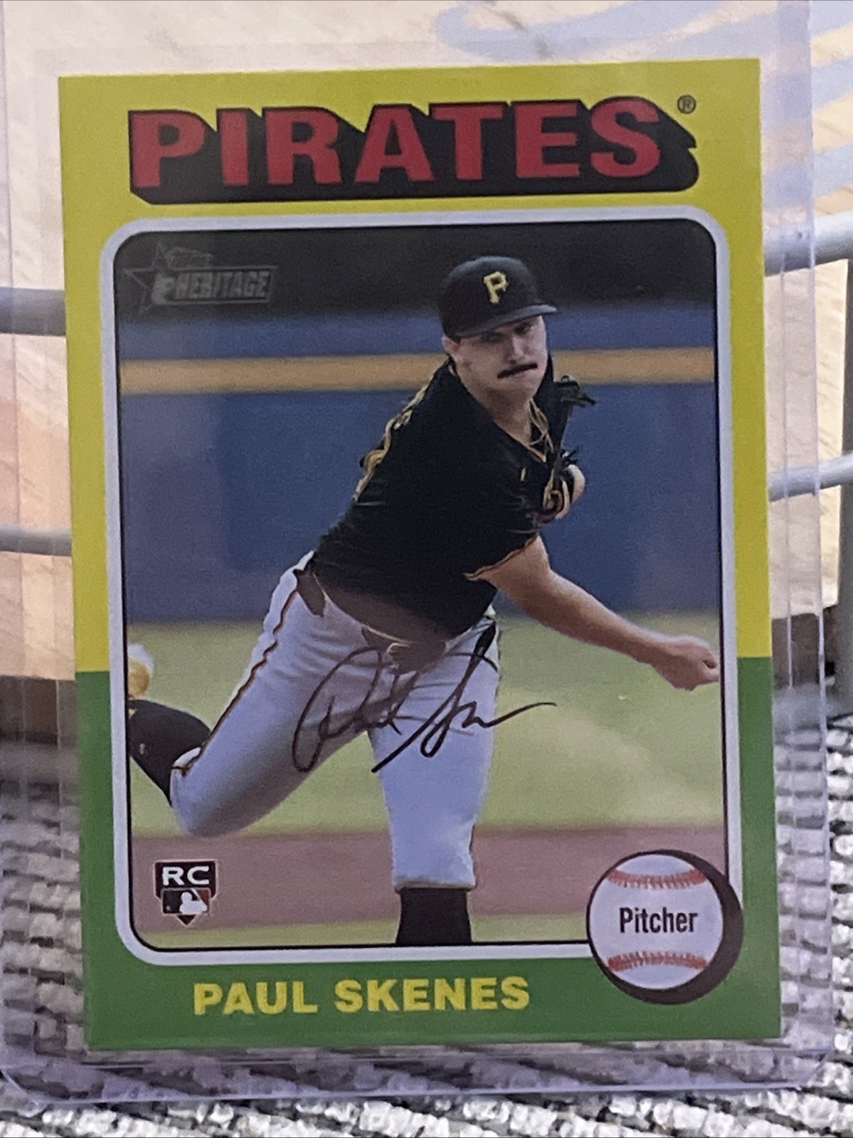 2024 Topps Heritage High Number Paul Skenes #594 Rookie Card Pirates