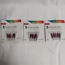 Vintage Noma Mini Light Replacement Bulbs Multicolored 2.5 Volt Lot Of 3