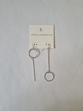 French Connection BNWT Opposite Earrings Silver Colour