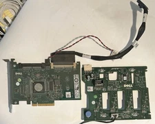 Dell JW063 PERC 6/I 6Gb/s PCIe SAS RAID Controller Card High Profile & Backplane