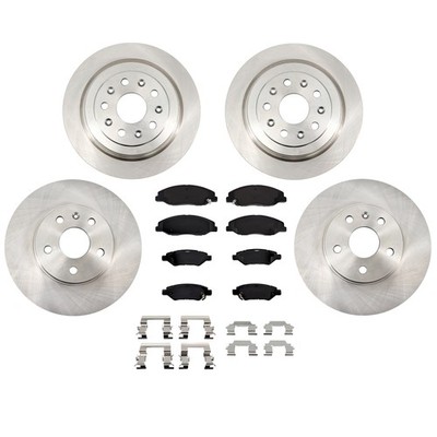 Front Rear Disc Rotor + Ceramic Brake Pad for 2008-2014 Cadillac CTS 316mm 315mm