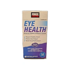 Force Factor Complete Eye Health Clinical Strength Eye Vitamins Exp 05/26 New