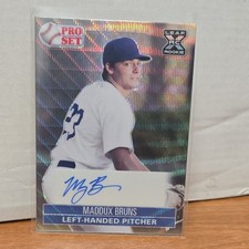 Leaf Pro Set Metal 2021 1991 Base Autos Maddux Bruns PS1-MB1 RC Auto 9/30