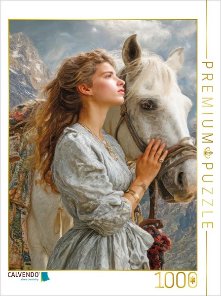 Calvendo Puzzle Love Of Horses | 1000 Pieces, Finished Size 25.2 × 18.9 In (64 ×-image