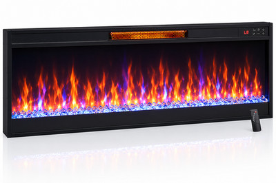 42 Inch Electric Fireplace Insert, Ultra-Thin Recessed & Wall Mounted Fireplace
