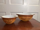Pyrex Old Orchard Cinderella Bowls #441 (1.5pt) #443(2.5qt) Mixing Vintage