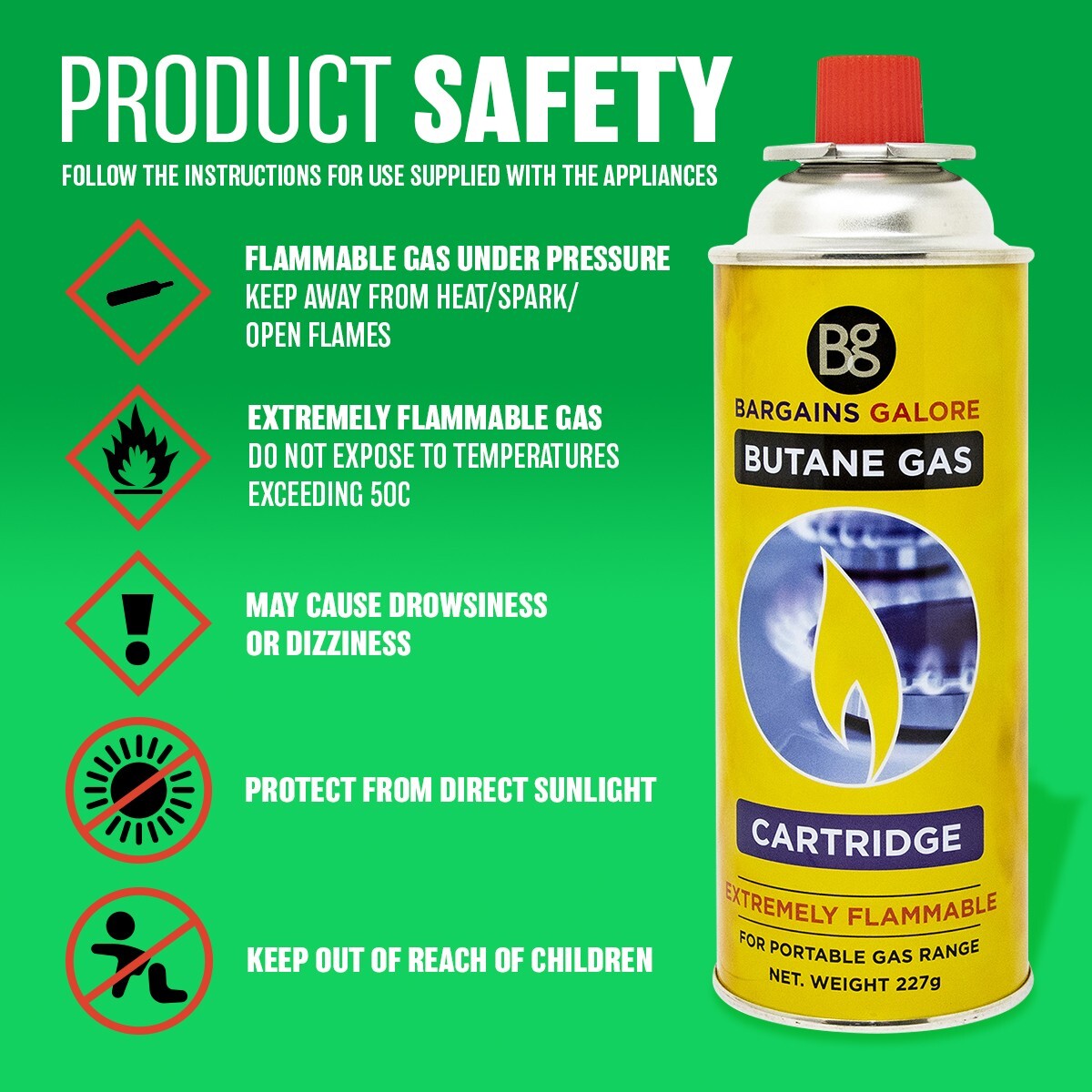 8 X BUTANE GAS CANISTERS BOTTLE CAMPING PORTABLE GRILL HEATER BBQ