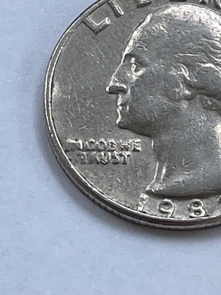 Rare Sharp 1982-D error Quarter DD Heavy (In God We Trust) and Filled Mint Mark - Image 2 of 4