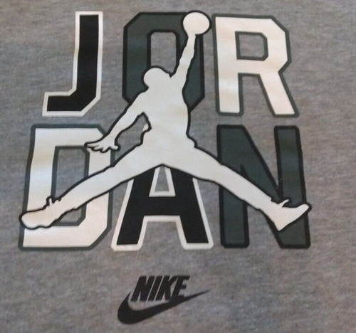 Nike Air Jordan Hoodie Youth Size L 12-13 Years Gray Pullover Hooded Sweatshirt