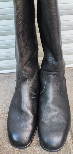 Original DDR NVA Lederstiefel gebraucht Größe 27,5 (41,5) Offiziersstiefel