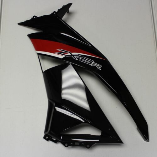 LEFT MAIN SIDE FAIRING FOR KAWASAKI NINJA ZX6R (2009 - 2012) BLACK W/RED GLOSS