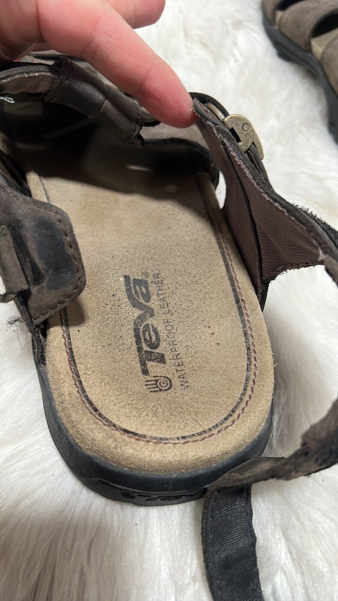 Teva Men\'s 14 Brown Leather Fisherman sandals Mens Teva Fisherman Sandals Brown Waterproof Leather Sz 11  main image 4