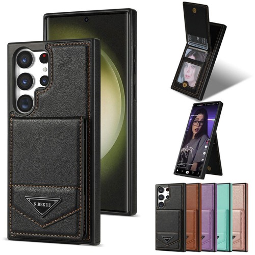 Stand Leather Card Wallet Phone Case For Samsung S20 S21 S22 S23 A53 A54 A13 - Picture 1 of 34