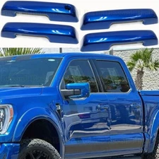 2022-2025 Ford F150 Crew Cab Door Handle COVERS w/o Smart Keyholes B3 ATLAS BLUE