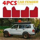 For Mitsubishi Pajero Mud Flaps Guard W/Clips Wide Racing Rally Car Mudflap X4