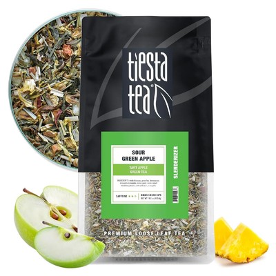 Sour Green Apple Tart Apple Green Tea Loose Leaf Tea Blend Medium Caffeinated G