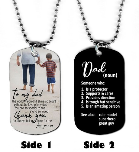 Dog Necklace A Son S Gift To Dad 4 Daddy Father S Day Birthday Jewelry Ebay